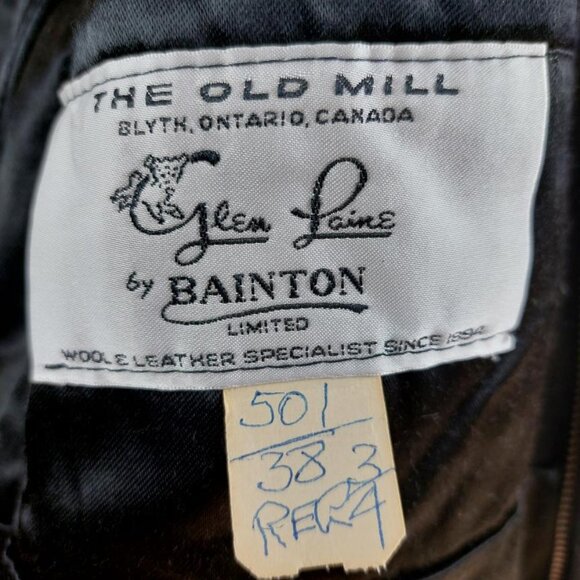 Vintage Canadian Navy Leather Coat - Picture 4 of 5